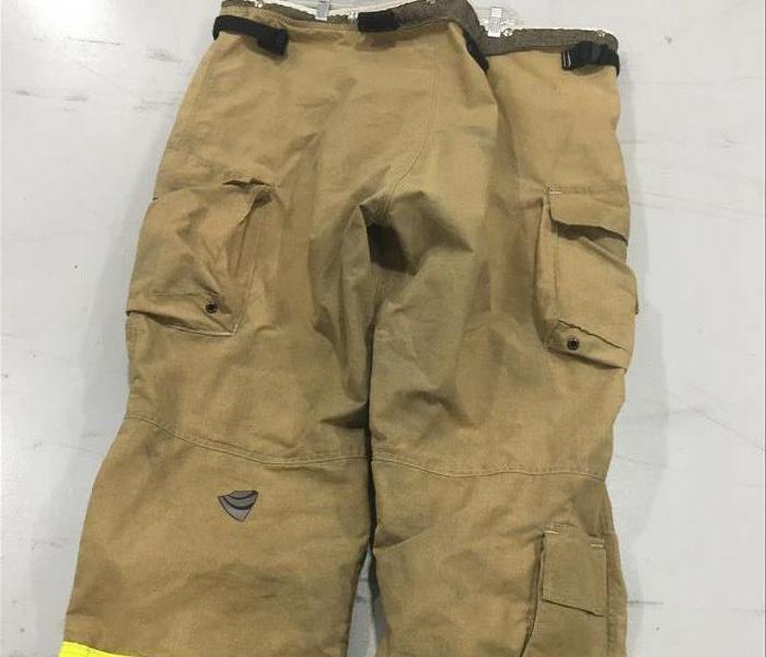 image of same firefighter uniform pants after they have been cleaned by SERVPRO