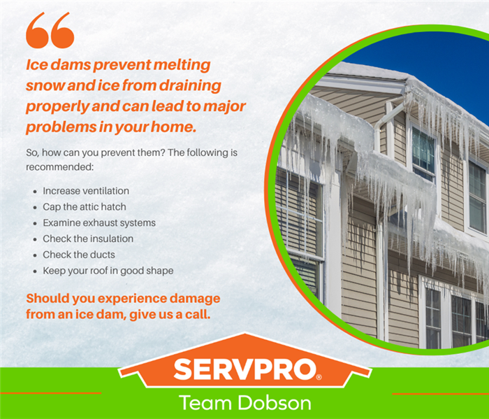 servpro restores ice dam