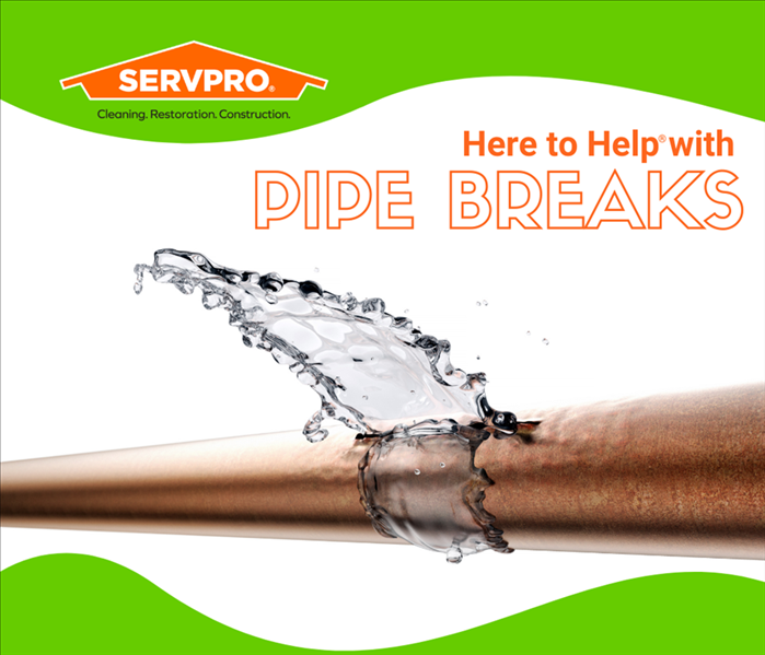 pipe breaking with water coming out 